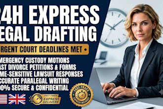 draft emergency family law divorce documents in 24hrs paralegal custody motion