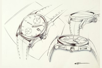 do 3d cad modelling, technical drawing for watch, rings, pendant and bracelets