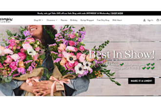 flower shopify store florist bouquet floral website dropshipping store