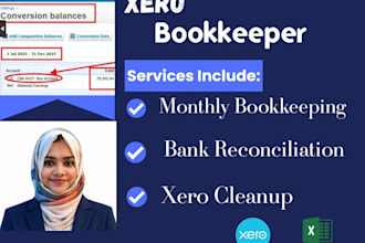 do bookkeeping, bank reconciliation and accounting in xero