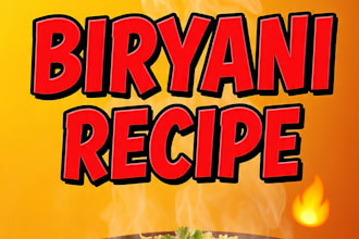 design mouth watering food youtube thumbnail with high CTR