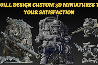 do custom 3d miniature models table stop horror warhammers, age of sigmar models