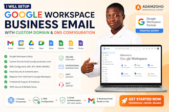 setup google workspace business email with custom domain and dns configuration