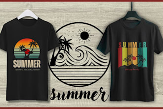 do custom and trendy t shirt design for your brand