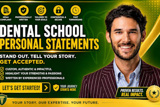 fully edit your dental school or med school personal statement professionally