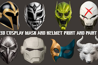 do 3d mask 3d helmet wearable cosplay mask knight helmet armor print and paint
