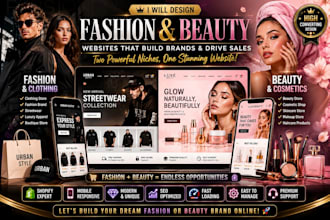 shopify clothing website fashion website beauty cosmetic store shopify website