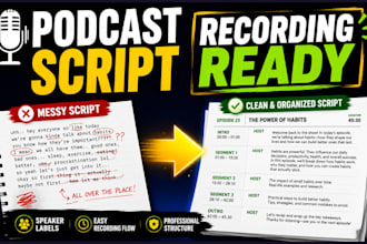 format and structure your podcast episode script for recording