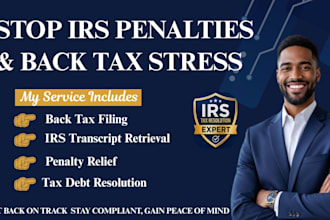 resolve irs tax debt, back taxes, penalties and irs transcript requests