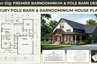 design luxury pole barn homes and barndominium construction drawings