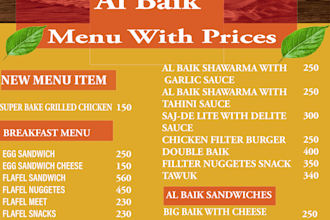 design modern restaurant food menu,price list and menu board