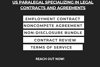 draft employment contracts, independent contractor agreements, noncompetes