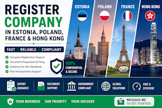 register company in estonia, poland, france and hong kong