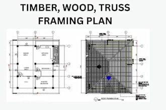 create roof truss framing plans and structural construction drawings