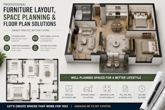 create professional furniture layout, space planning and floor plan solutions
