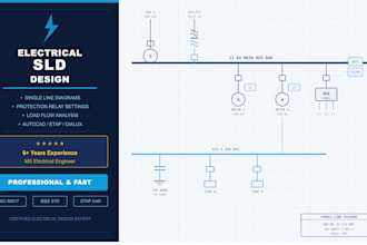 design one line diagram, single line diagram, panel schedule in autocad