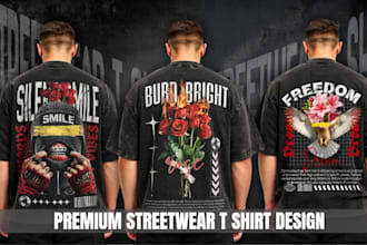 design custom streetwear t shirt design