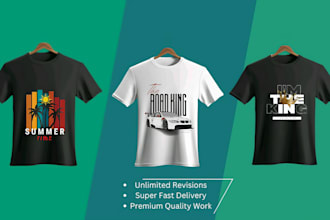 do custom and trendy t shirt design for your brand