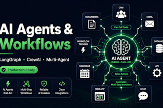 build custom ai agents and multi agent systems with langgraph and crewai