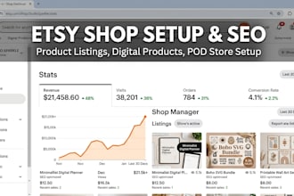setup etsy shop,etsy digital product,etsy pod,etsy SEO,etsy product listing