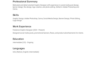 make design CV resume