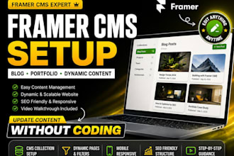 set up framer cms for blog, portfolio and dynamic content