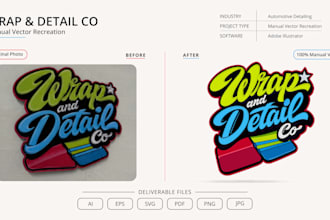 manually vectorize logo, vector tracing, convert image to vector