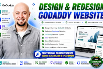 design godaddy business website redesign godaddy author website fix dns domain