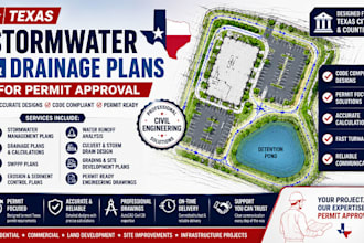 create texas stormwater and drainage plans for permit approval