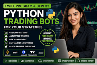 program and deploy python trading bots for your strategies
