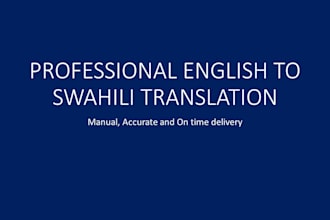 professionally translate english documents to swahili