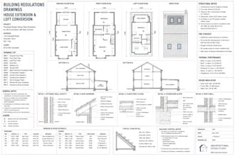 create UK building regulations drawings construction details building control