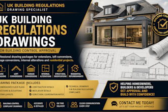 create UK building regulations drawings for building control approval