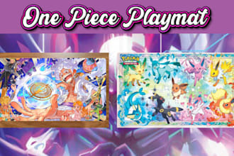 design custom anime tcg playmat for mtg, pokemon, yugioh and one piece