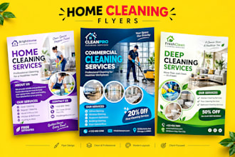 design print ready cleaning service flyer for your business