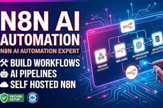 build n8n automation workflow ai pipeline self hosted setup api integration agen
