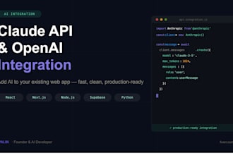 integrate claude API or openai API into your web app