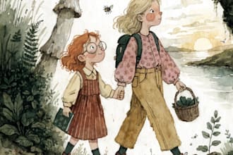 illustrate children story book illustration, story book