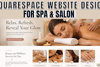 design a squarespace spa and salon website with acuity booking