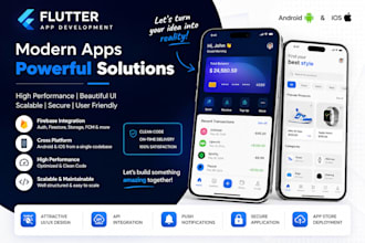 develop a professional flutter mobile app