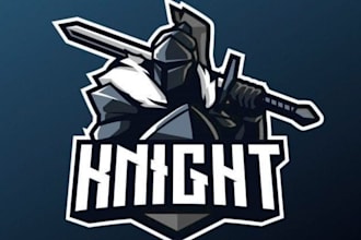 make modern knight mascot logo design service for business page
