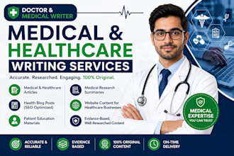 write professional medical and healthcare articles