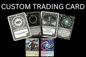 design custom trading card game cards tcg artwork and card templates