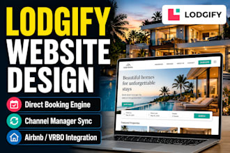 design a direct booking vacation rental website and hotel website in lodgify