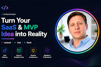 plan and realize your saas mvp idea as full stack laravel vue nuxt developer