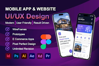 do UI UX design, mobile app or website ui ux design in figma