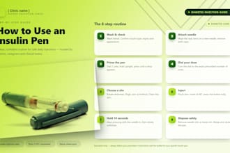 design a professional insulin pen patient education flyer