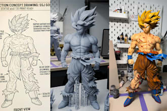 convert 2d images to 3d model printable stl model toy anime figure 3d stl print