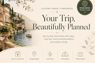 create a custom travel itinerary with maps and local tips