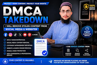 remove social media content using dmca takedown notices